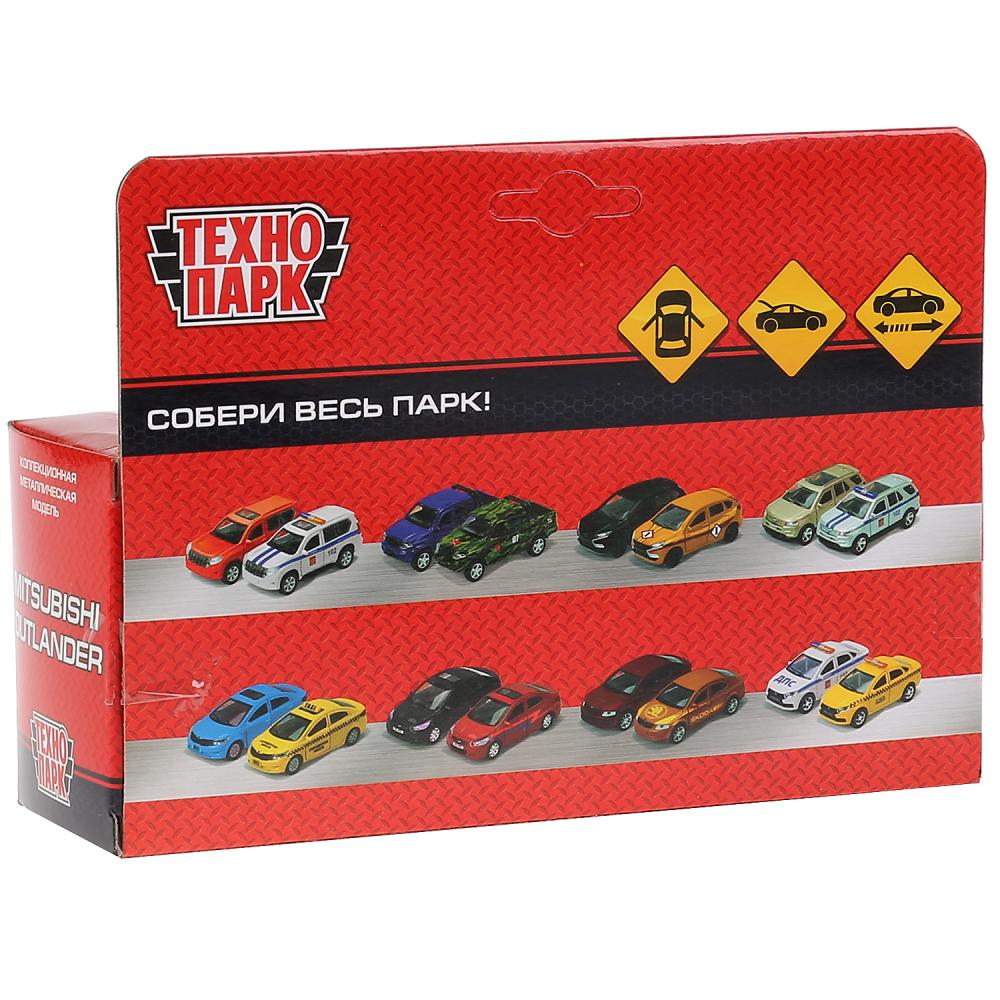 Машина металл "MITSUBISHI OUTLANDER" 12см, открыв. двери, инерц, черный в кор Технопарк в кор.2*36шт