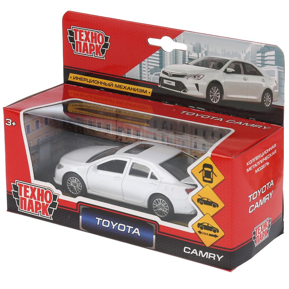 Машина металл "TOYOTA CAMRY", длина 12см, открыв. двери, инерц., белый в кор. Технопарк в кор.2*36шт