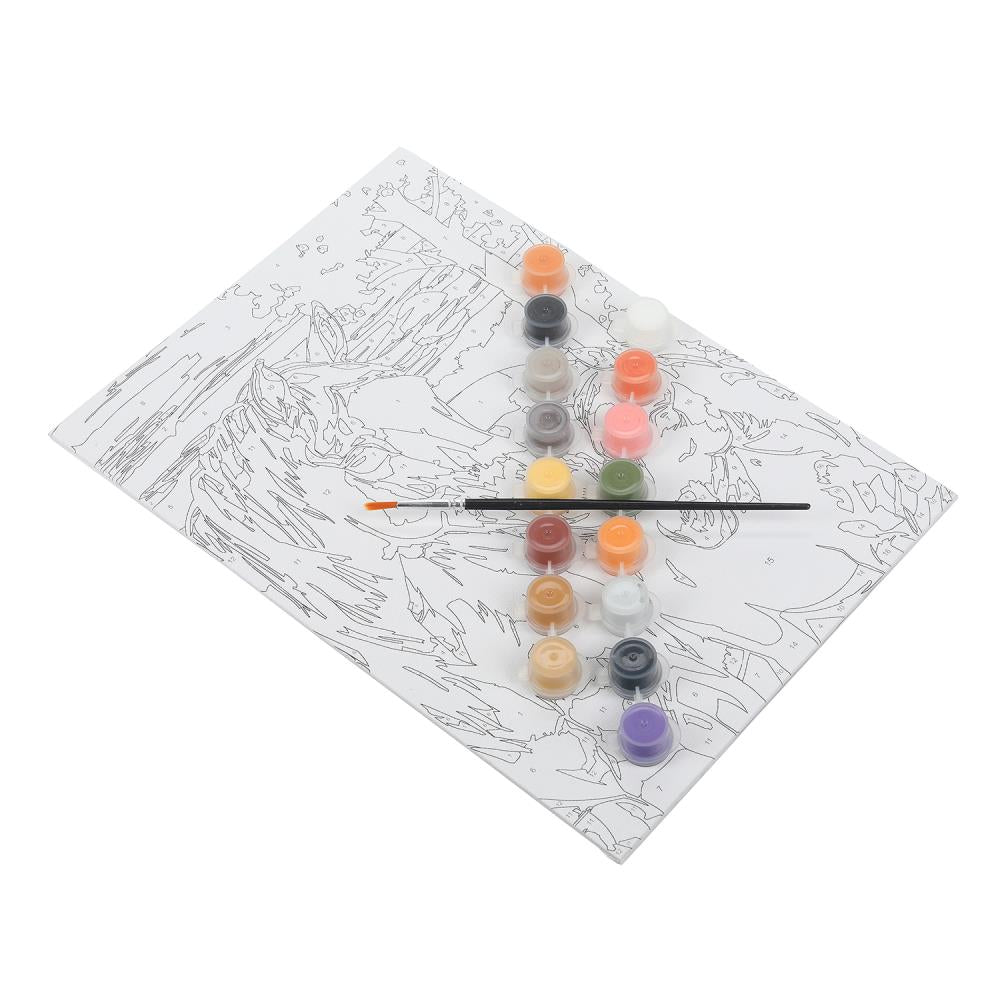 Набор д/дет тв-ва, холст по номерам на картоне 28,5*20 см лошадь на закате МУЛЬТИ АРТ в кор.48шт