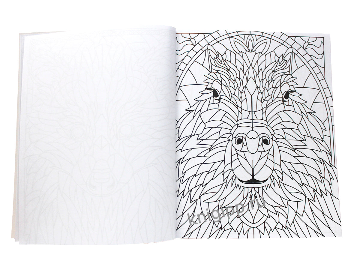 РАСКРАСКА ВИТРАЖИ. ДИКАЯ КРАСОТА