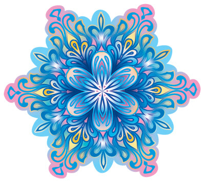 М-15208 Figurine miniature. Снежинка. Двухсторонняя - группа Снежинки