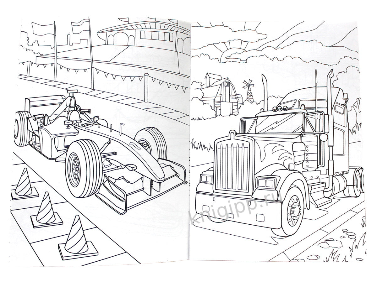 РАСКРАСКА А4 эконом. В ГОРОДЕ МАШИН