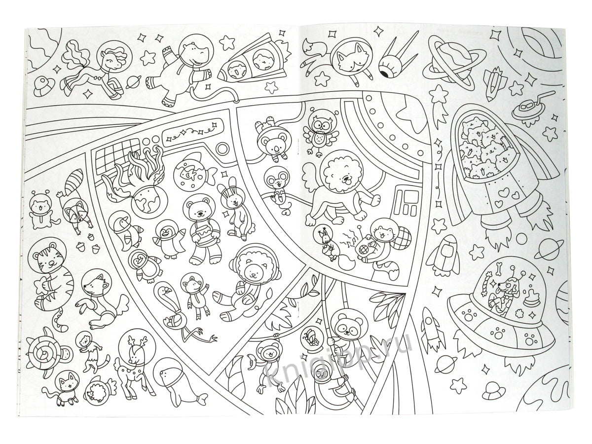 РАСКРАСКА-ВИММЕЛЬБУХ. КОСМИЧЕСКИЕ ПРИКЛЮЧЕНИЯ