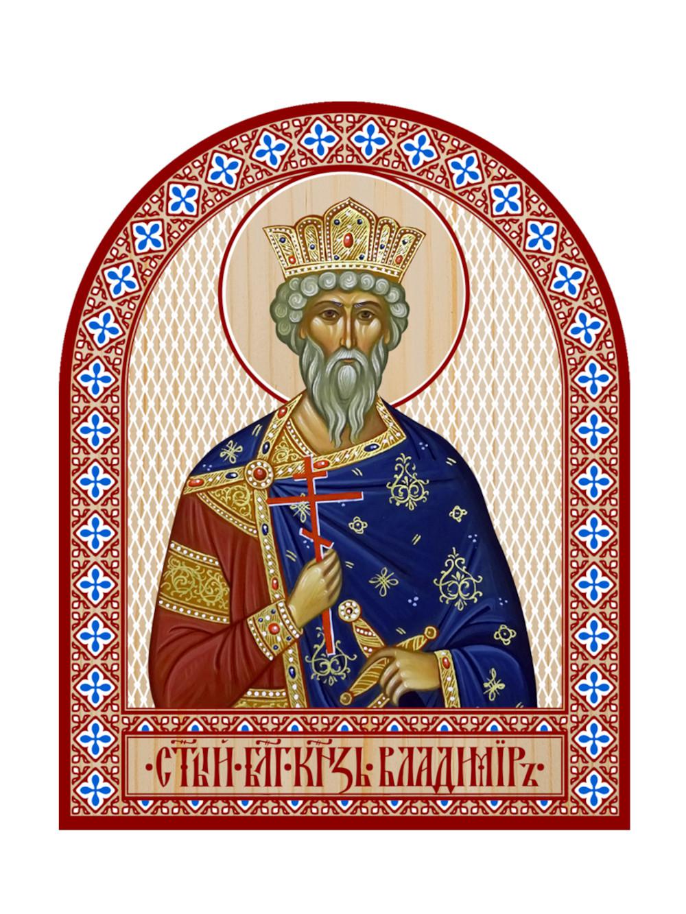 Икона аркой Владимир, князь (поясная) (на дереве): 95 х 120