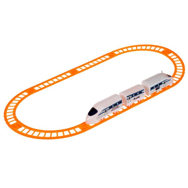 Железная дорога мультяшная СИНИЙ ТРАКТОР дл.пути 140, кор.19,7*24*3,5см ТЕХНОДРАЙВ в кор.2*72шт