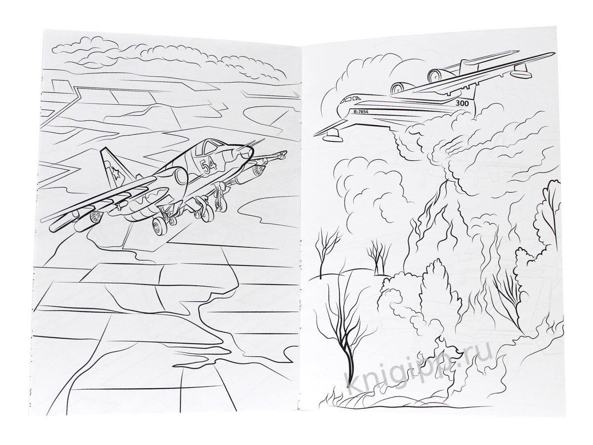 РАСКРАСКА А5 эконом. САМОЛЁТЫ