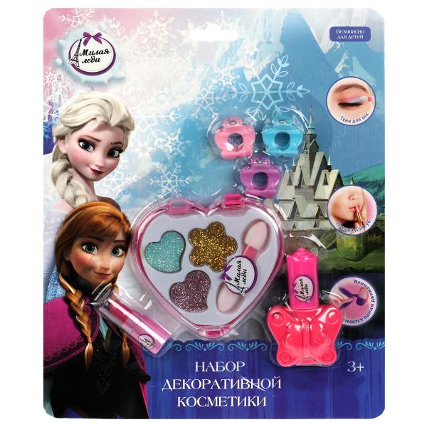 Косметика ДЛЯ ДЕВОЧЕК тени для век с блестками, помада, лак для ногтей МИЛАЯ ЛЕДИ в кор.2*216шт