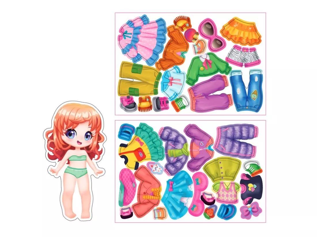 Игра магнитная "Одевашки. Карина". Серия Магнитные истории (европодвес)