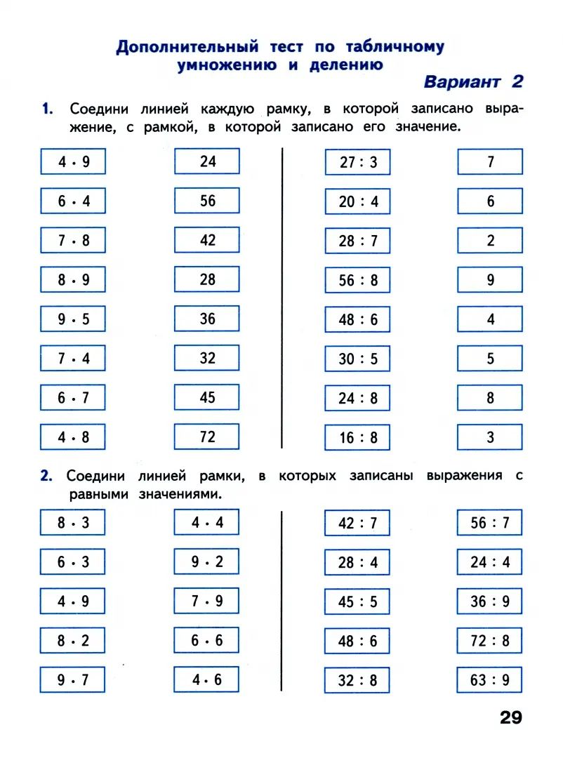 Volkova 3 cl. Тесты к уч. "Математика" (Приложение 1)
