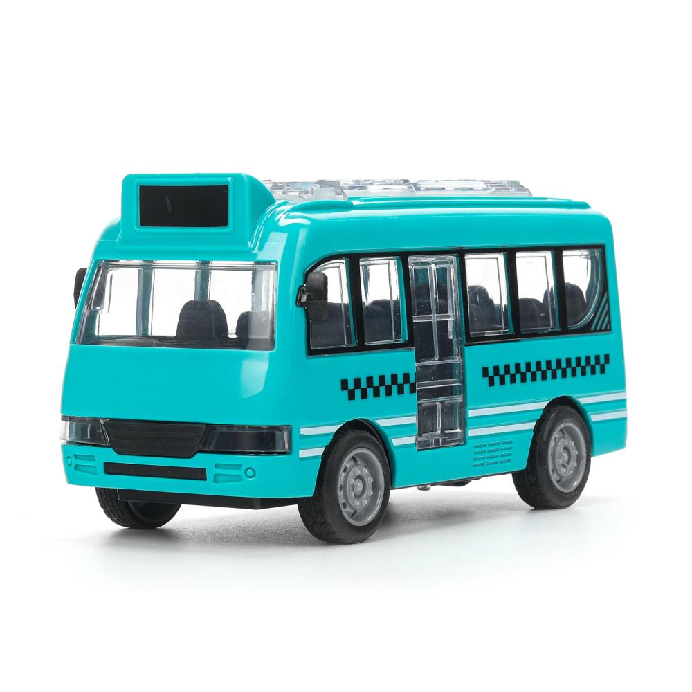 Машина пластик АВТОБУС 12 см, инерция, дверь Технопарк в кор.2*120шт