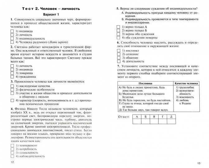 КИМ Обществознание 6кл. к УМК Боголюбова Программа 6-9 (Изд-во ВАКО)