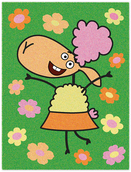 Отель у овечек. Фреска из песка картина "Овечка Белла с цветами"