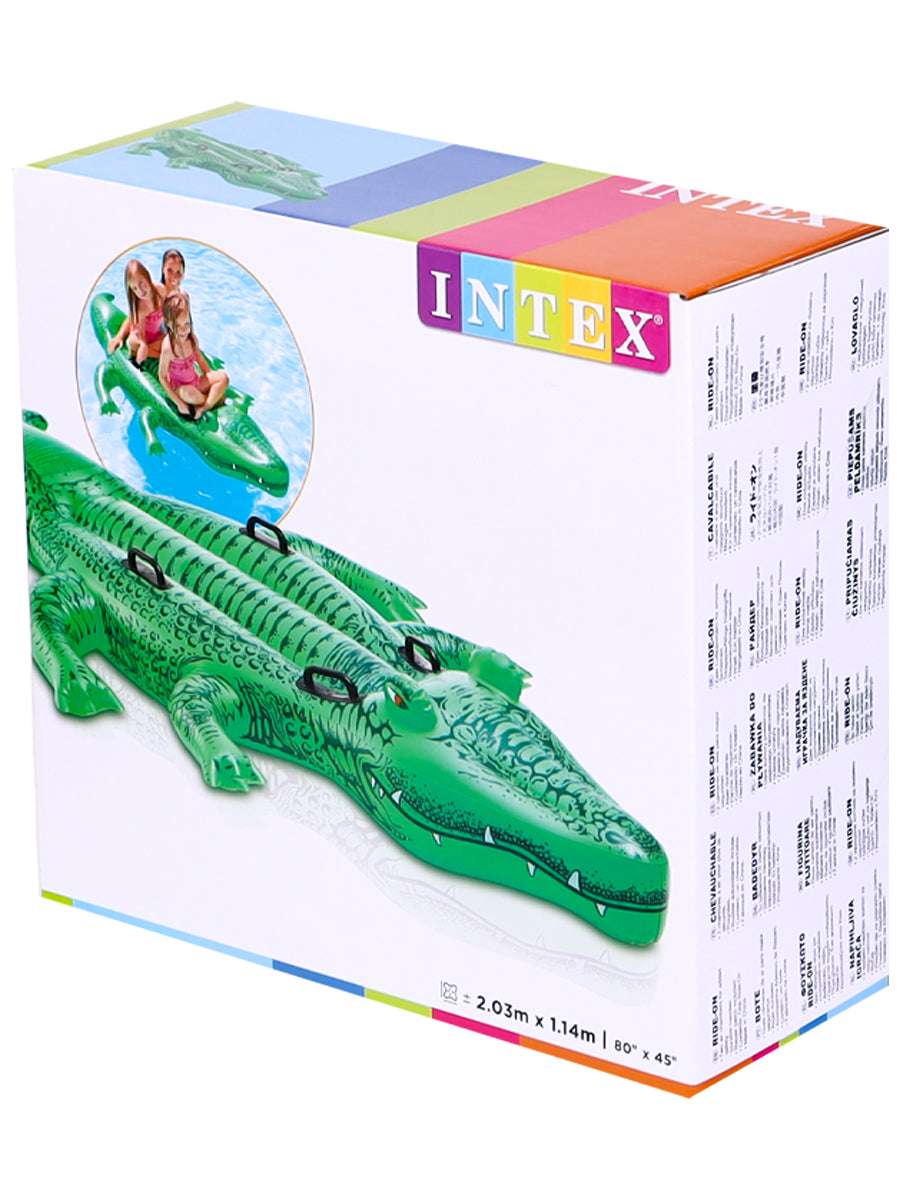 Intex. Игрушка-наездник надувная "Крокодил" 203х114 см арт.58562NP