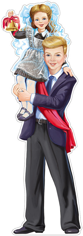 ФБ-13835 Plaque de commande A2. Старшеклассник с первоклассницей (Последний звонок) (УФ-лак)