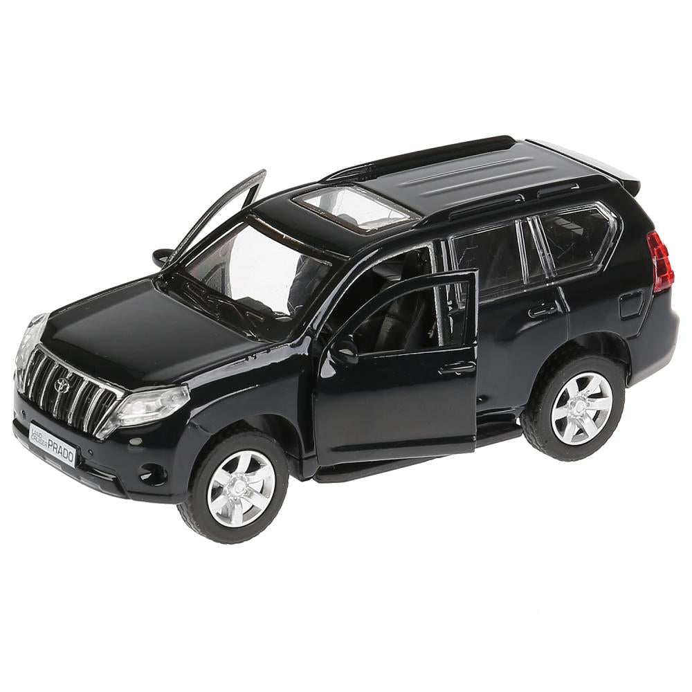Machine en métal "TOYOTA PRADO", d'une longueur de 12 cm, ouverte. двери, инерц, ЧЁРНЫЙ в кор. Parc technologique dans le cor.2*36шт