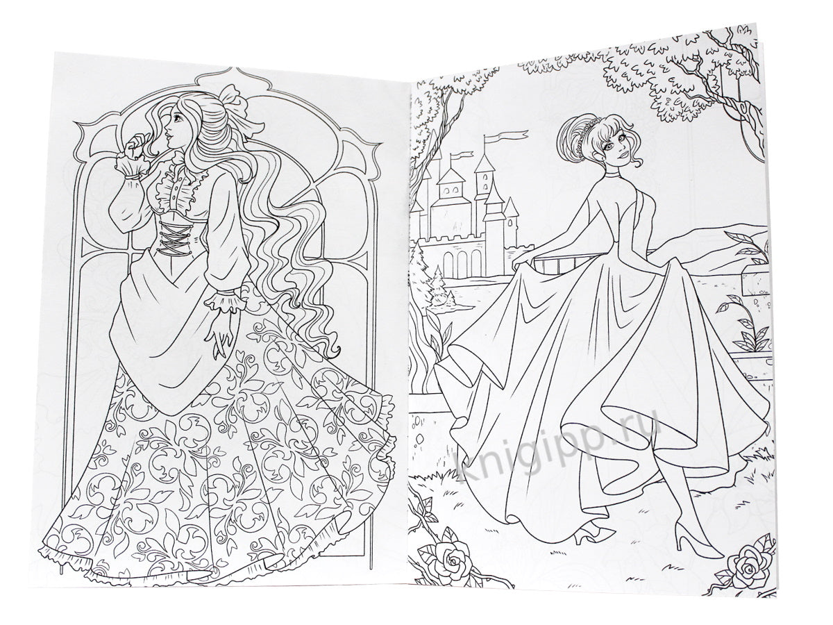РАСКРАСКА А5 эконом. ПРЕКРАСНЫЕ ПРИНЦЕССЫ