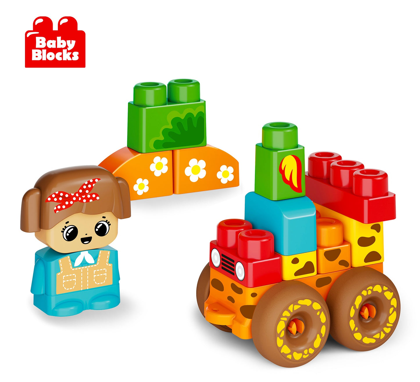 КОНСТРУКТОР ПЛАСТИКОВЫЙ "САФАРИ" 20 ДЕТ (BABY BLOCKS) в кор.7шт