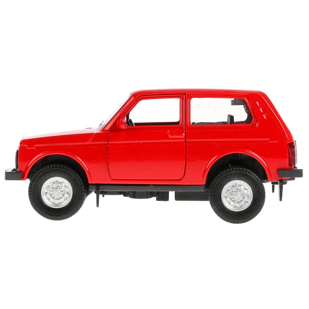 ТМ Технопарк. Machine métallique "LADA 4x4" 12 cm, ouverte. двери, инерц., КРАСНЫЙ. dans le cor. dans le cor.2*36шт