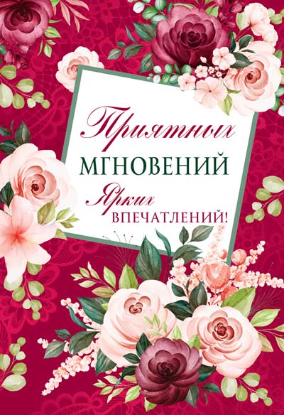 Ц-13567 Ouvrir le formulaire. Приятных мгновений. Ярких впечатлений! (Твин-лак)