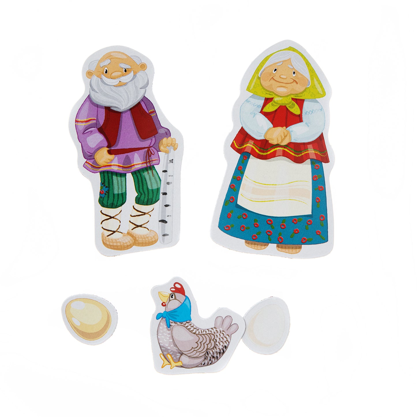 Игра магнитная развивающая. Магнитные истории "Курочка Ряба" (европодвес, 4х20шт)