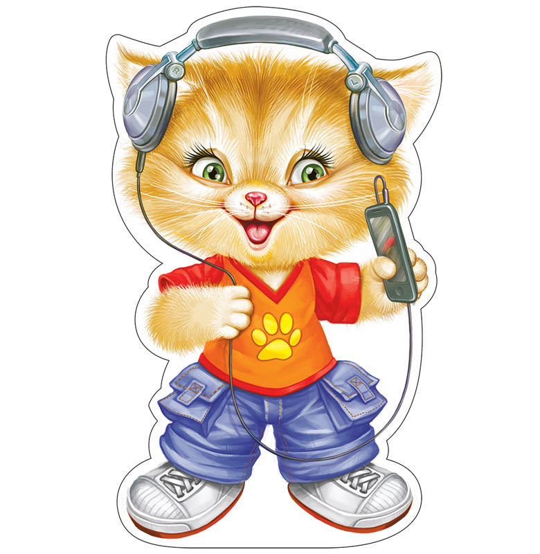 ФМ1-14180 Plaque pour votre maison A4. Котик (УФ-лак)