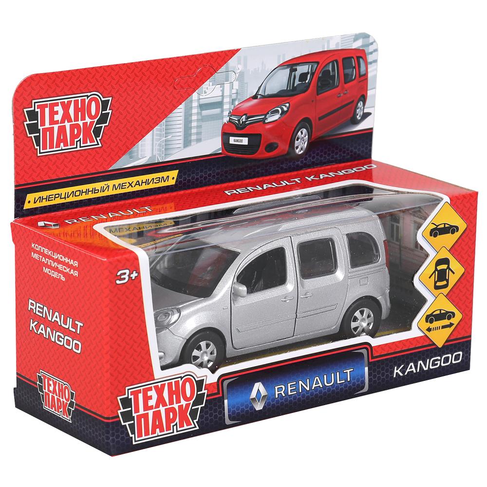 ТМ Технопарк. Машина металл "RENAULT KANGOO" 12см, открыв. двери, инерц., СЕРЕБР. в кор в кор.2*36шт