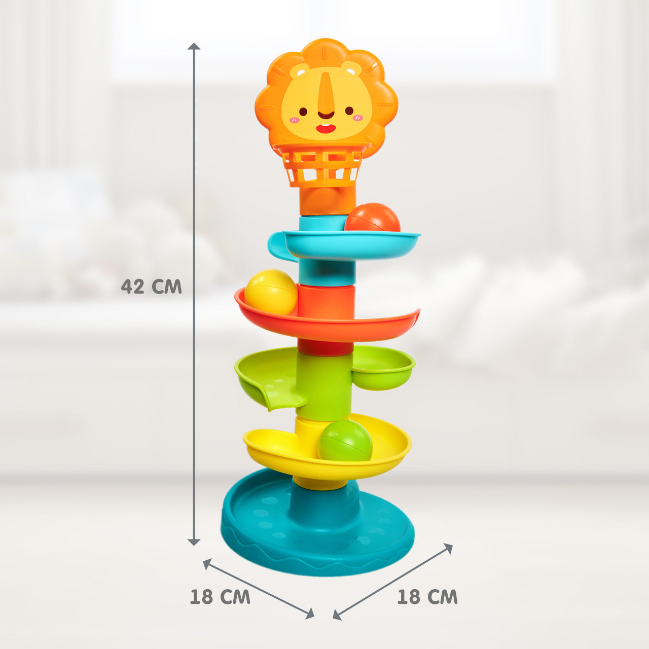 Игрушка Горка-спиралька. Пять уровней Baby toys, 8,7*37,5*22 см