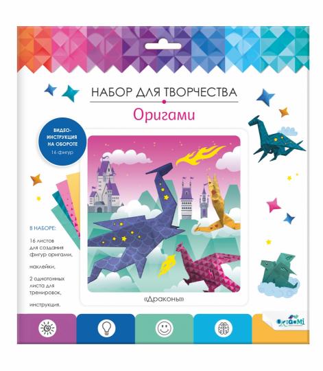 Оригами от Оригами с наклейк. "Мир драконов",07438