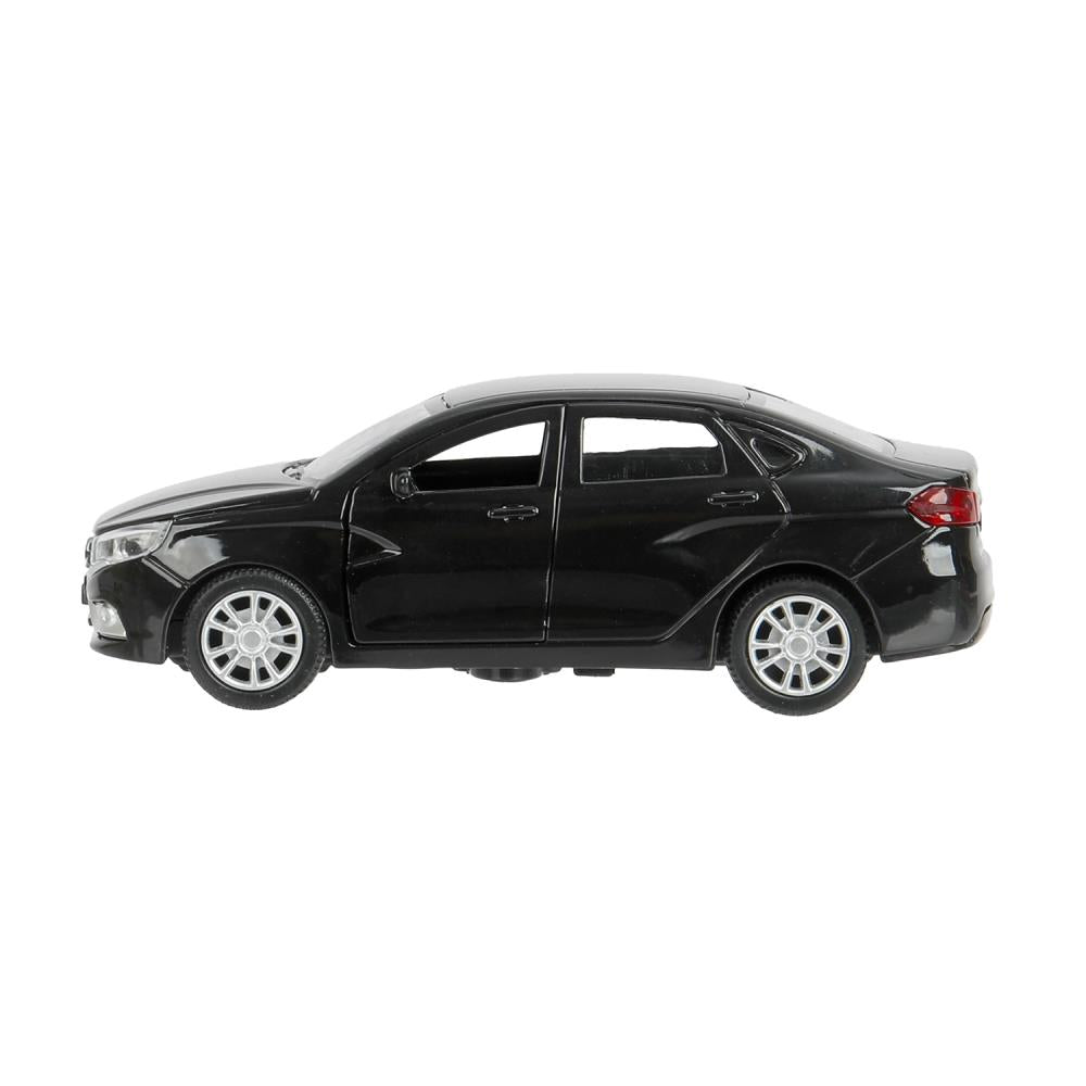 Машина металл LADA vesta 11,5 см, двери, черный, кор. Технопарк в кор.2*36шт