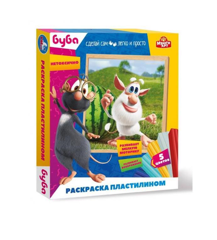 МультиАрт. Набор для творчества раскраска пластилином "Буба" арт.MODCLAYART-BUBA