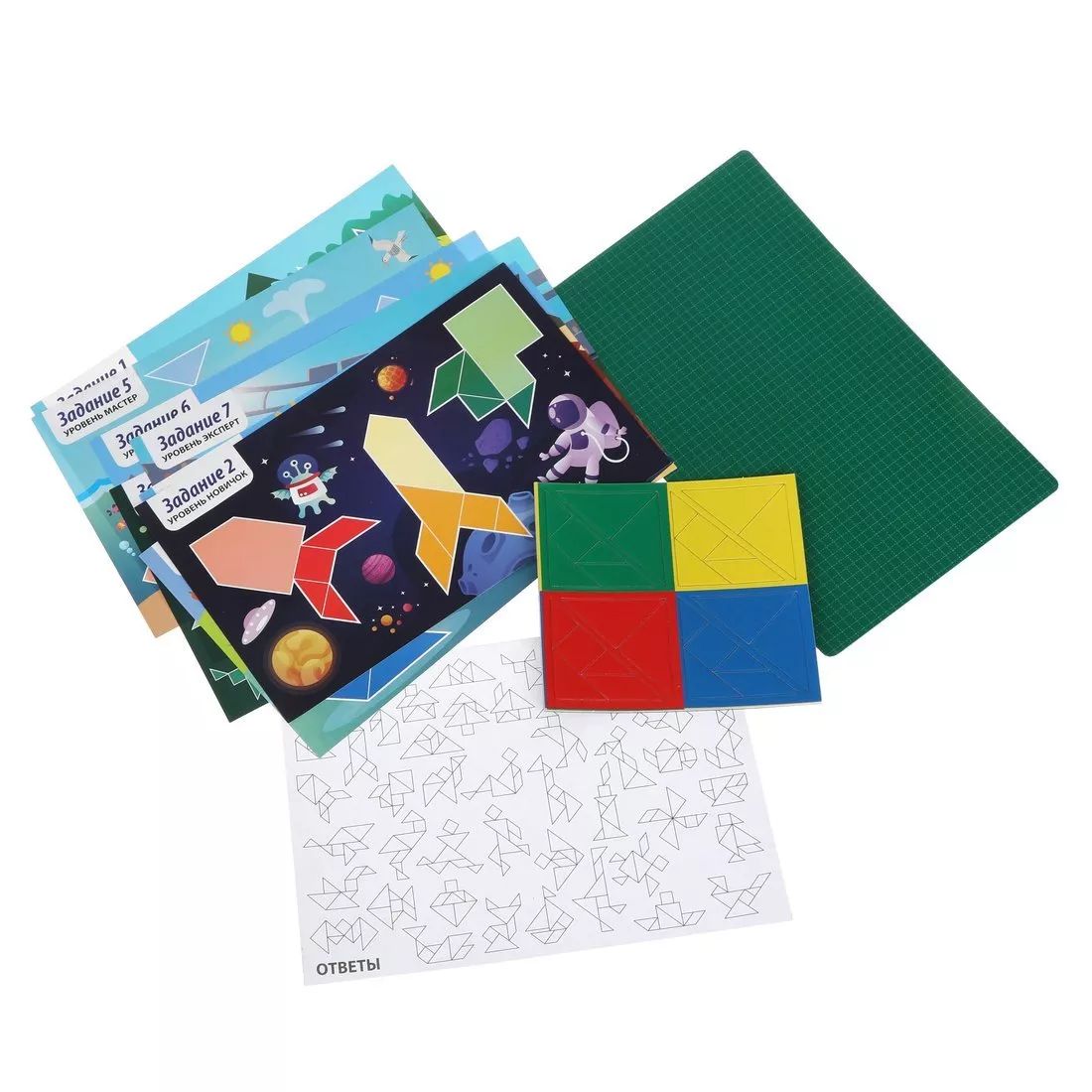 ИГРА НАСТОЛЬНАЯ «ТАНГРАМ МАГНИТНЫЙ С ЗАДАНИЯМИ». СЕРИЯ МАГНИТНЫЕ ИСТОРИИ в кор.14шт