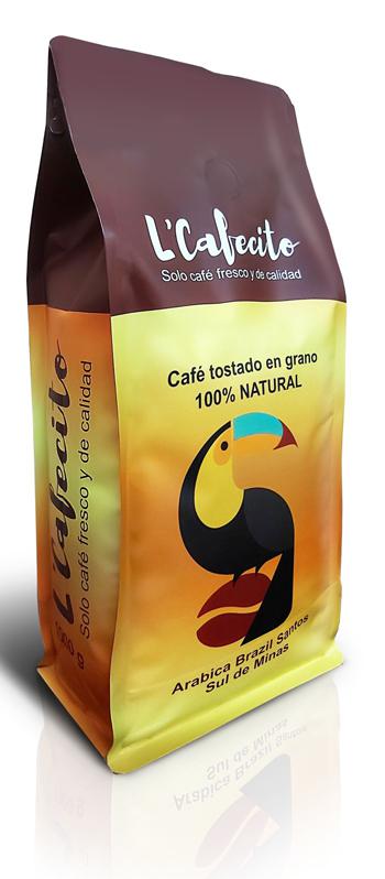 Кофе в зернах обжаренный L'Cafecito Arabica Brazil Santoa Sul de Minas (1000 гр.)