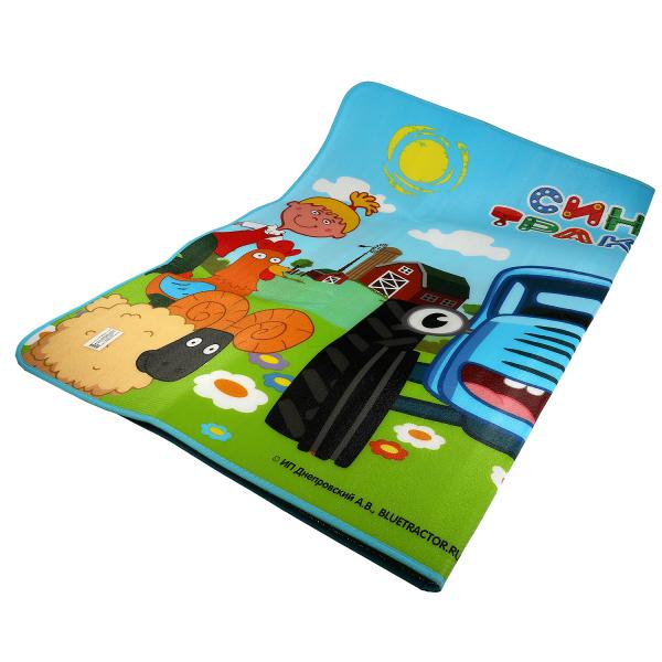 Коврик на фольгированной основе СИНИЙ ТРАКТОР 180*130*0,5 см.в сумке Умка в кор.50шт