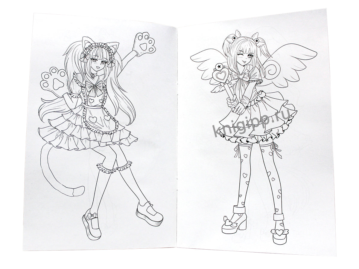 АНИМЕ-РАСКРАСКА. ВОЛШЕБНОЕ АНИМЕ