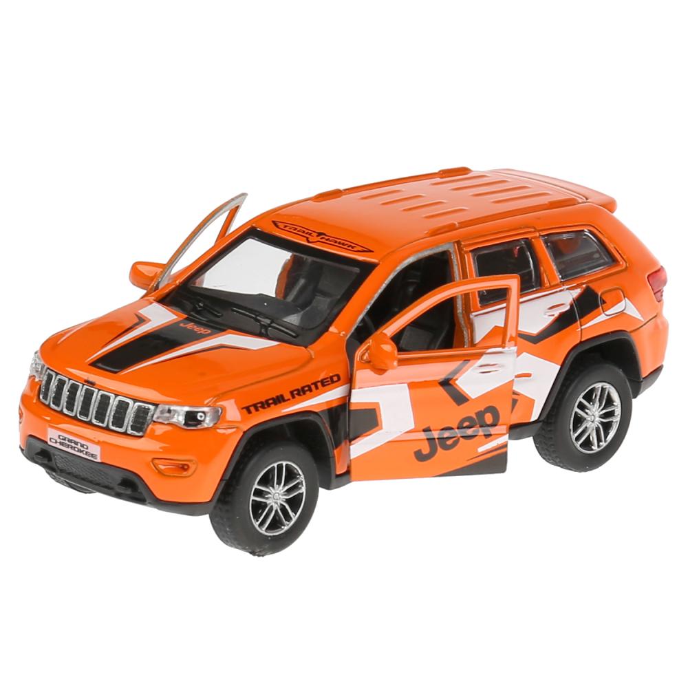 Машина металл "jeep grand cherokee спорт" 12см, инерц., оранжевый в кор. Технопарк в кор.2*36шт