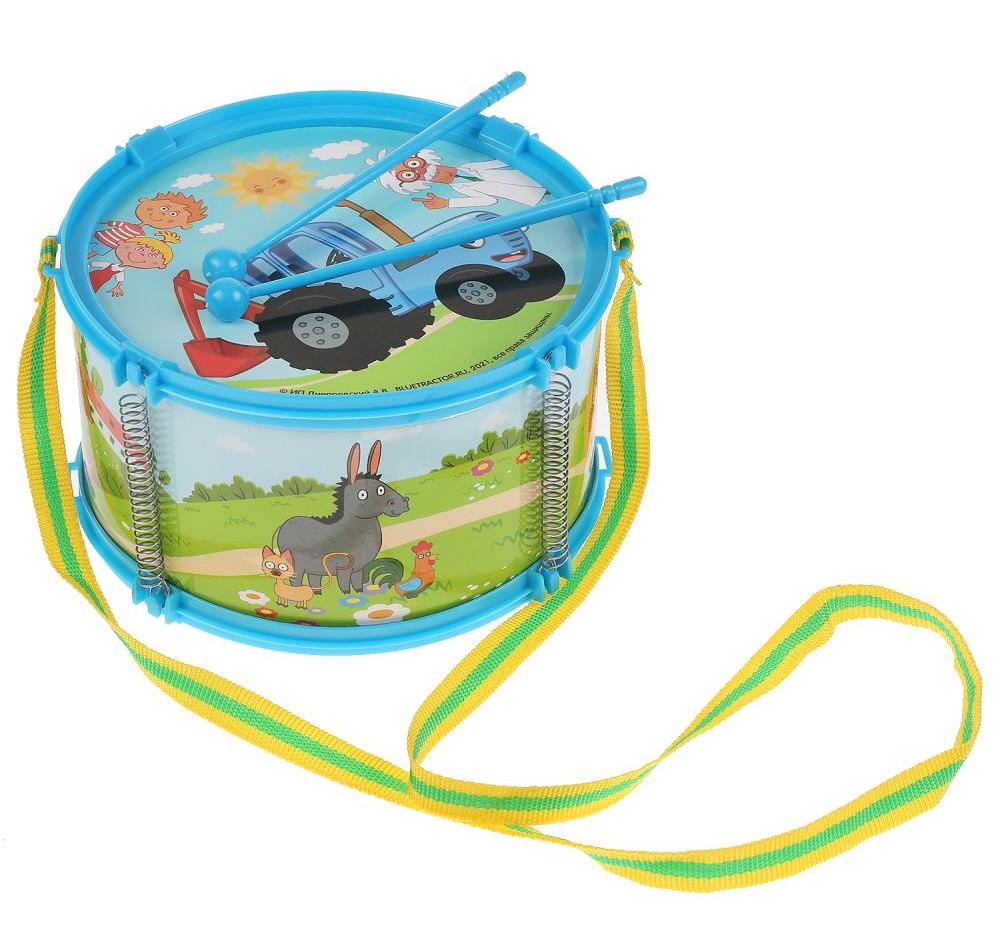 B678375-R3 305992 Барабан "Синий трактор" в упаковке, 16,5*16,5*9,5см ТМ "ИГРАЕМ ВМЕСТЕ" в кор.2*36шт