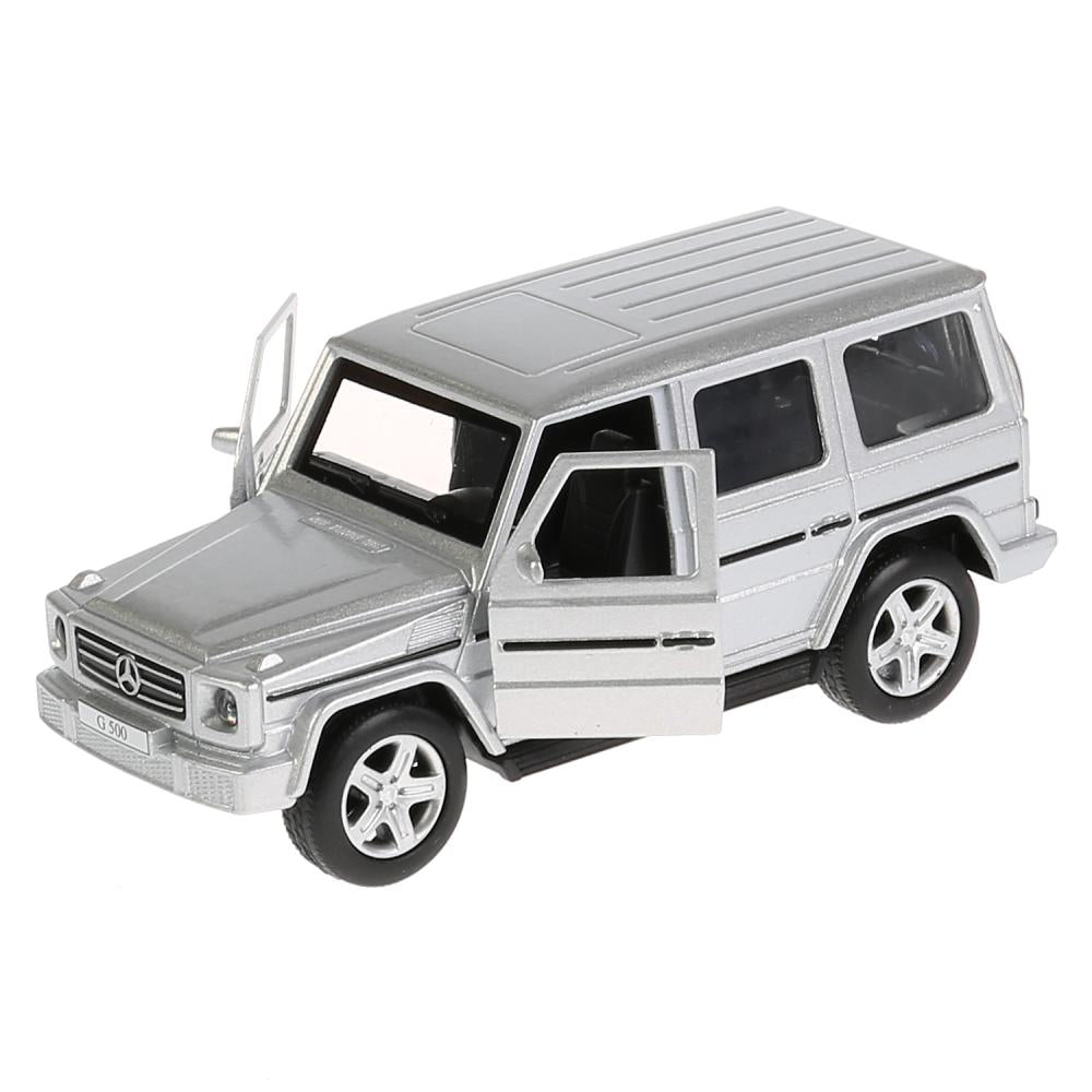 ТМ Технопарк. Машина металл "MERCEDES-BENZ G-CLASS" 12см, открыв. двери, инерц, СЕРЕБР. в кор.2*36шт