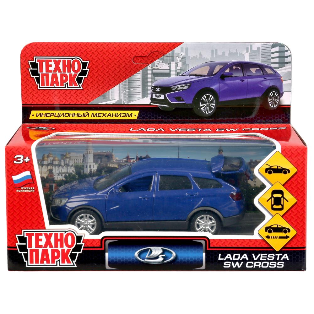 Машина металл LADA VESTA SW CROSS 12см, открыв. двери, инерц, синий. в кор. Технопарк в кор.2*36шт