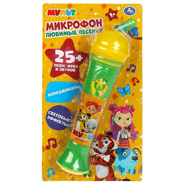 Микрофон МУЛЬТ 25+ песен, свет-звук, на блист. Умка в кор.2*72шт