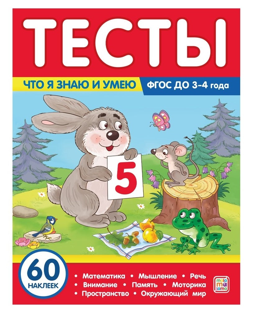Тесты. Что я знаю и умею. 3-4 года