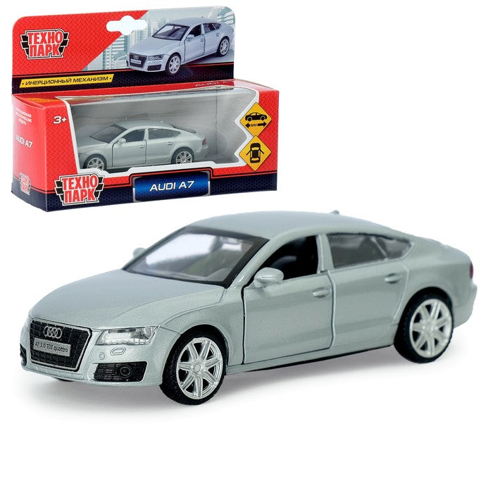 ТМ Технопарк. Machine métallique «Audi A7», masse 1:43, ouverte. двери, инерц. в русс кор в кор.2*36шт