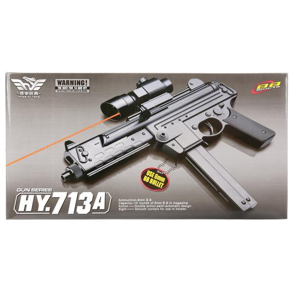 Автомат (п) с лазером. прицелом, съемный магазин, с пульками 905/713А в кор. в кор.48шт