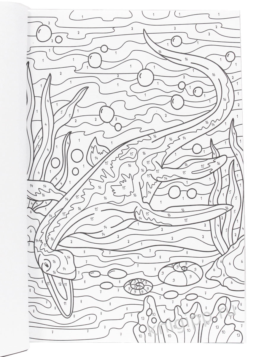 РАСКРАСКА по номерам. МИР ДИНОЗАВРОВ (МАКСИ)