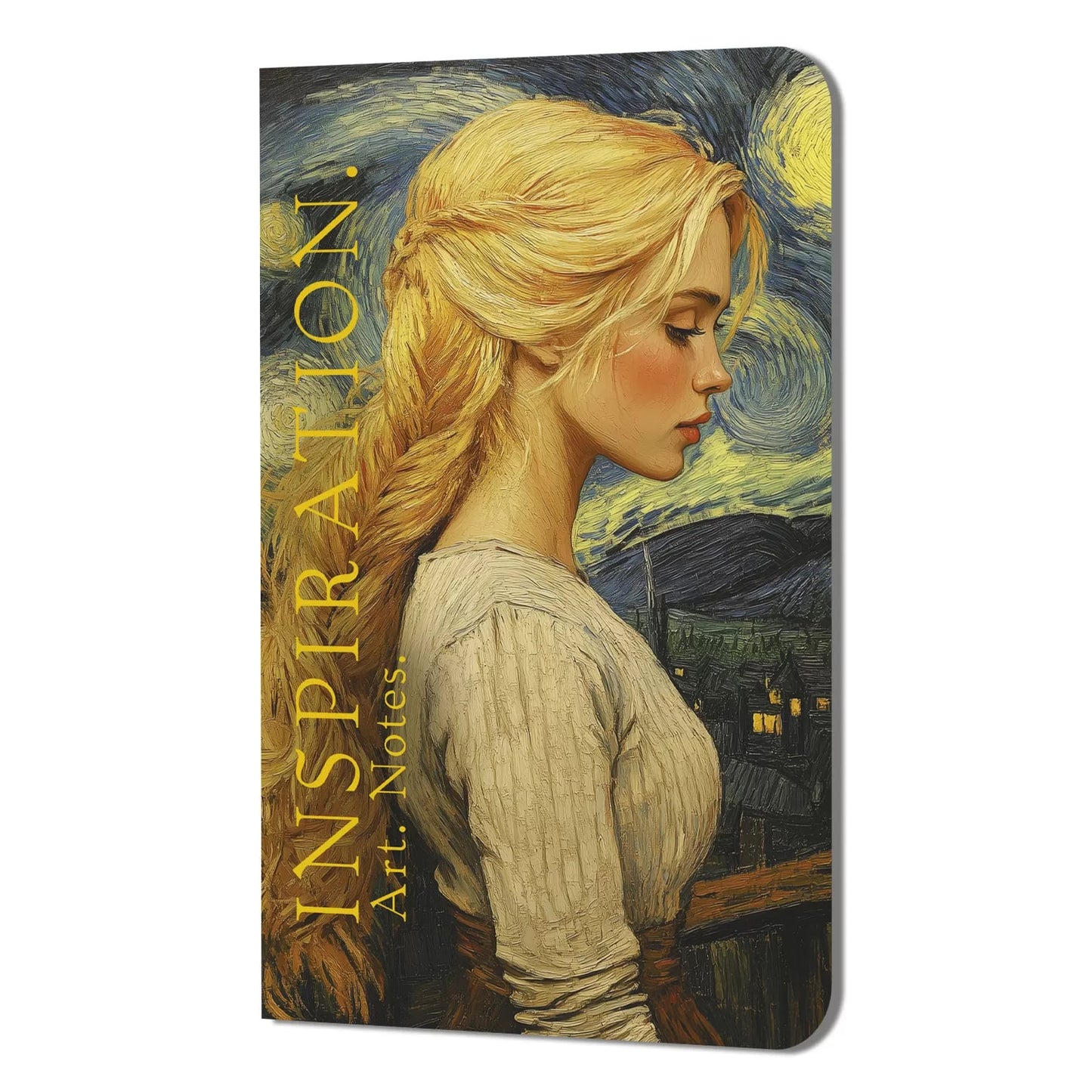 Блокнот Inspiration. Art. Notes. Ван Гог (девушка с косой на фоне неба)