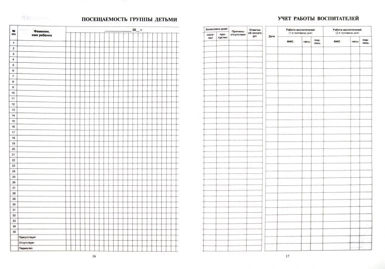 Журнал осмотра детей в детском саду