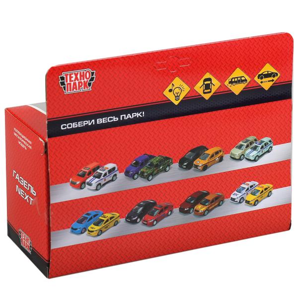 Машина металл свет-звук Группа ГАЗ ГАЗЕЛЬ NEXT реаним 15 см, дв, ин, в кор. Технопарк в кор.2*32шт