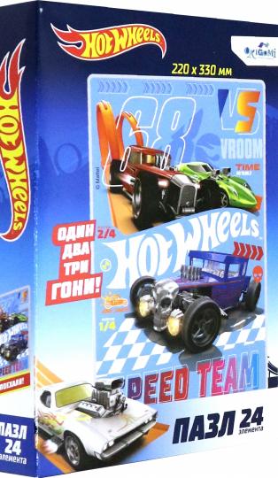 Origami. Пазл 24 Hot Wheels "Непобедимые" арт.05901