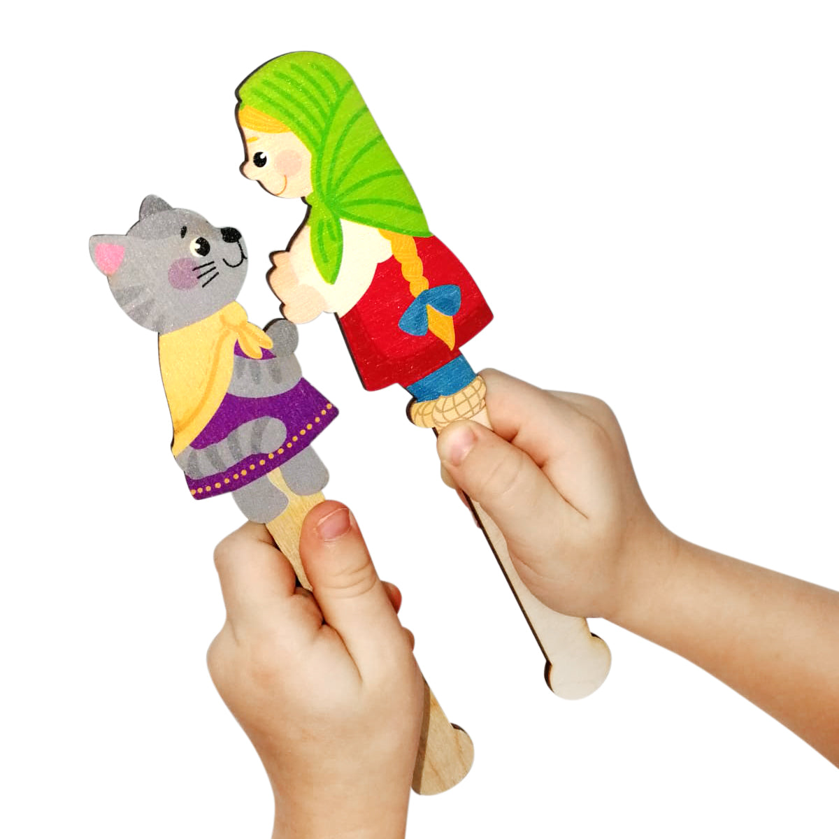 Театр штоковый. Набор кукол и декораций. Любимые сказки. «Репка», «Курочка Ряба», «Страшный Пых».