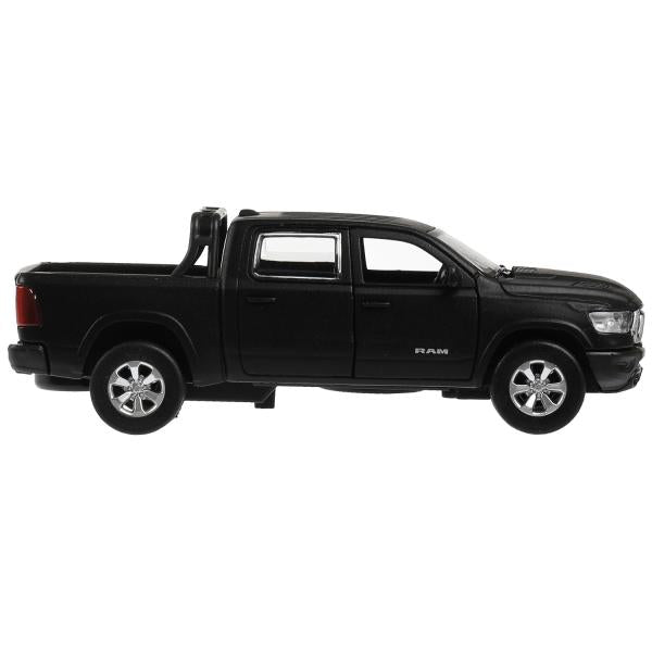 RAM1500-13MAT-BKМашина металл DODGE RAM 1500 REBEL МАТОВЫЙ 13 см, двер, баг, инер, чер, кор. Технопа