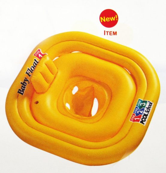 Intex. Круг-ходунки надувной "Школа плавания - шаг 1" 79х79 см, до 15 кг, 1-2 лет арт.56587EU